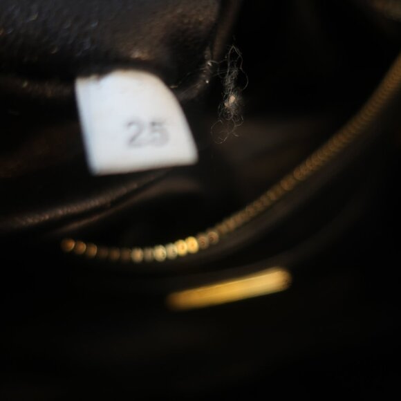 AUTHENTIC Prada Vitello Bowler Black Brown Serial No. 25 Leather Satchel Handbag - Picture 14 of 16